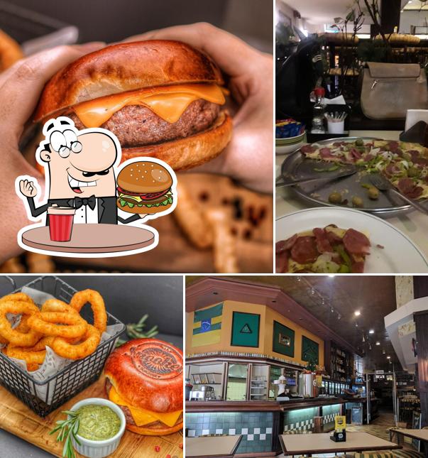 Hambúrguer em Queen's Snooker Burger Bar