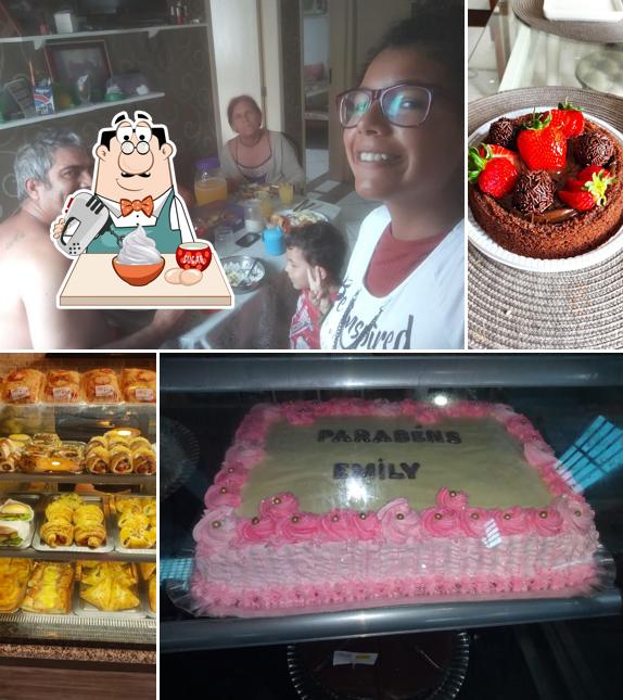 Não esqueça de experimentar uma sobremesa no Panificadora Confeitaria Vó Bia