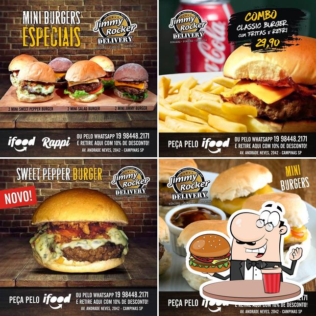 Consiga um hambúrguer no Jimmy Rocker