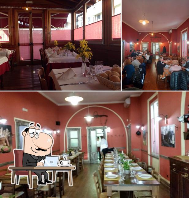 Gli interni di Antica Trattoria del Borgo