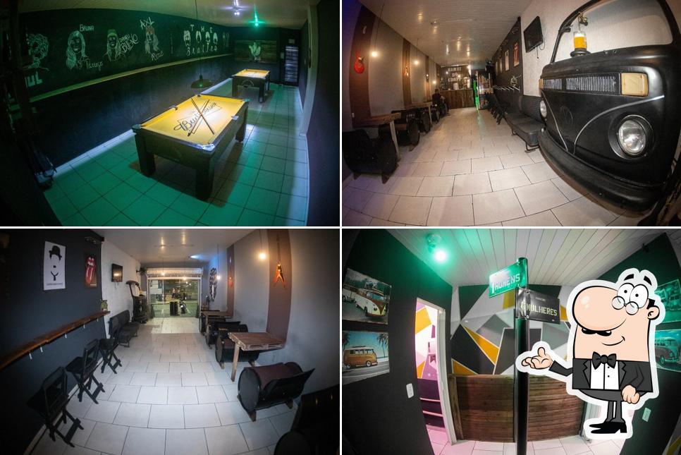 O interior do KOMBI DO CHOPP