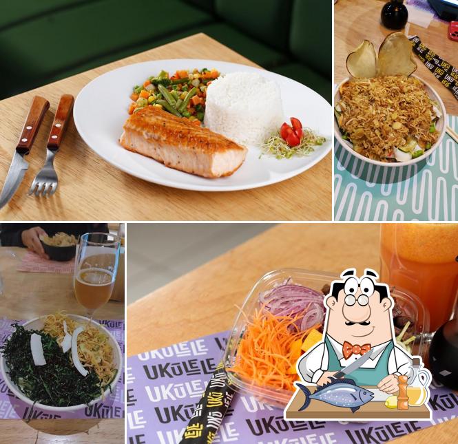 Salmão grelhado em Ukulele Pokes & Açaí