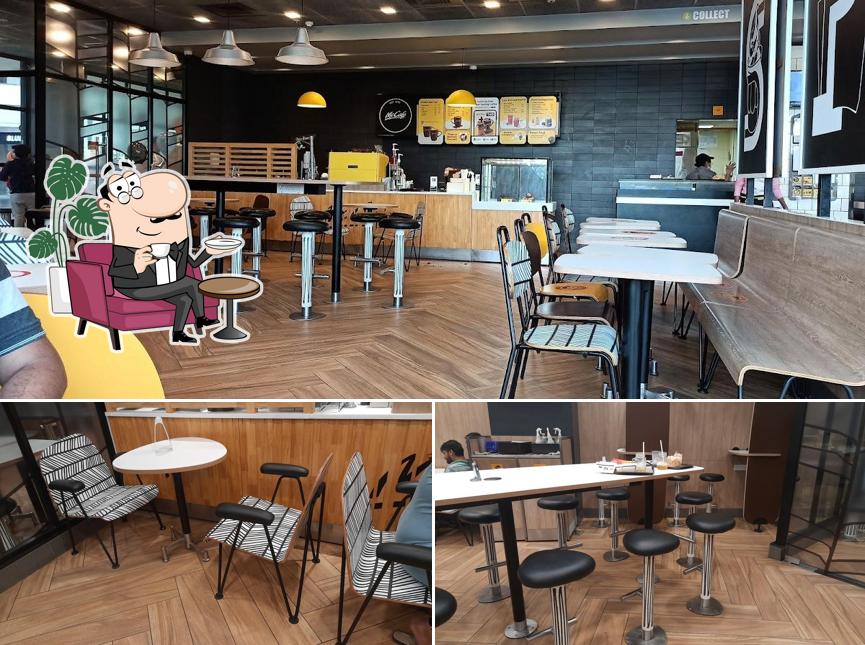 Take a seat at one of the tables at McDonald's