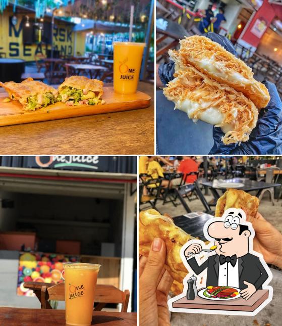 Platos en One juice Pateis & Sucos