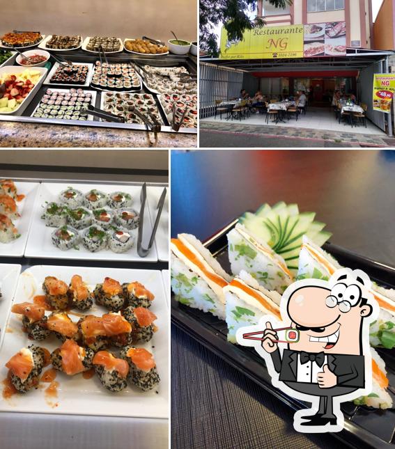 Rolos de sushi são oferecidos por Restaurante NG YAM