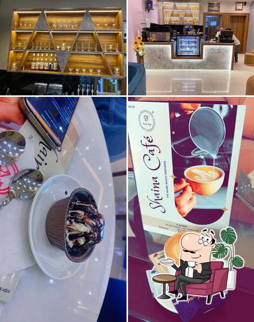 The image of interior and food at Shaina Cafe Rania