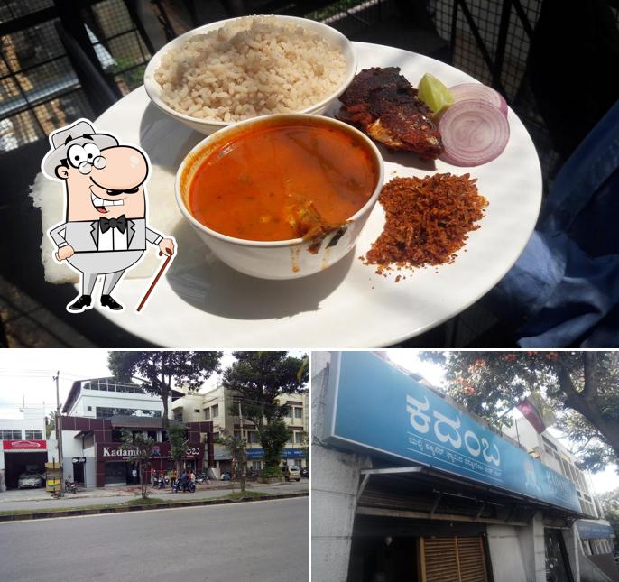 This is the picture displaying exterior and meat at Kadamba Restaurant And Bar