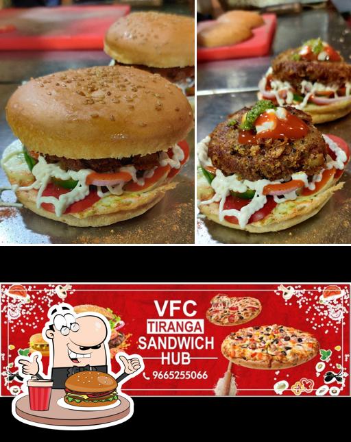 Order a burger at VFC TIRANGA SANDWICH HUB