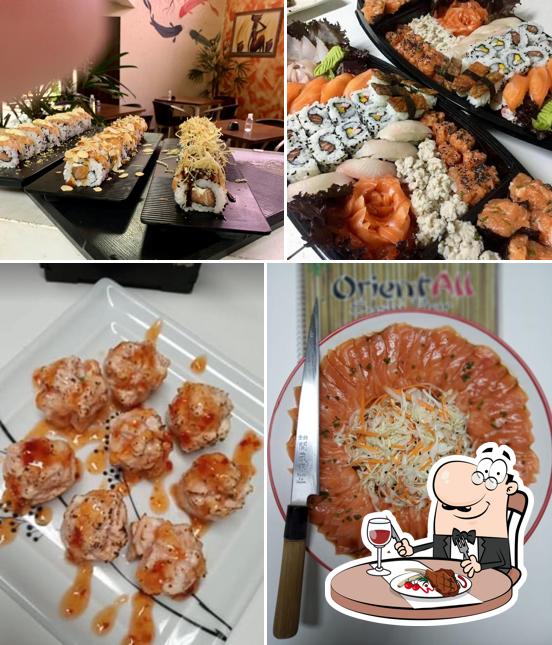Orientall Sushi Bar serve refeições de carne