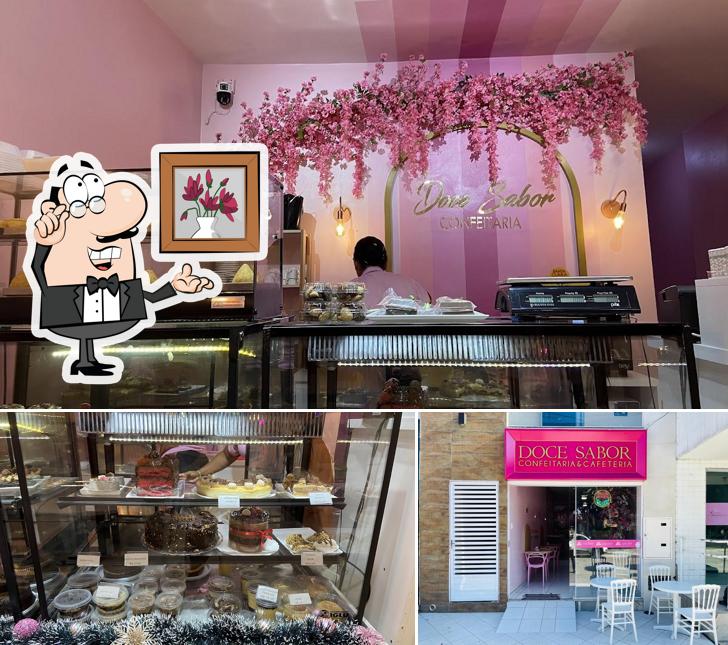 O interior do Doce Sabor Confeitaria