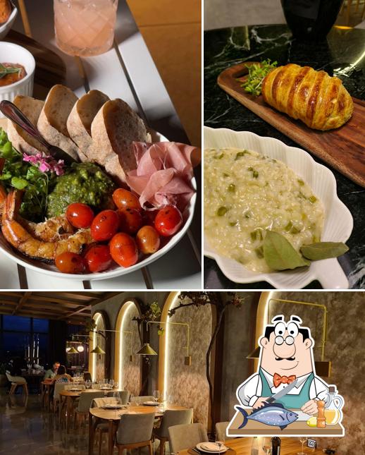 Salmão grelhado em Pê05 Terrazza di Primo Camilo