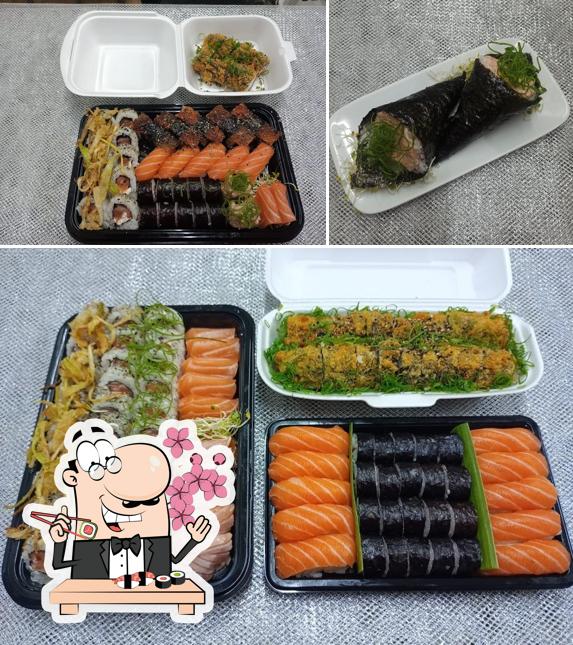 Prove diversas opções de sushi