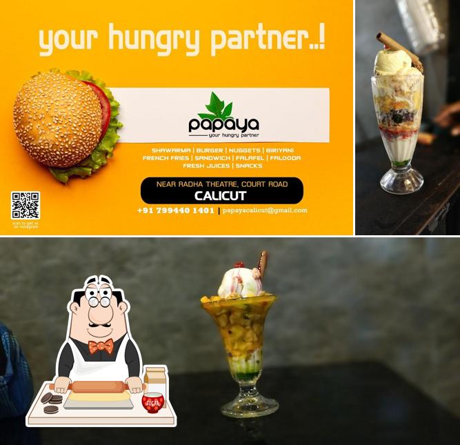 Papaya cafe offers a variety of sweet dishes