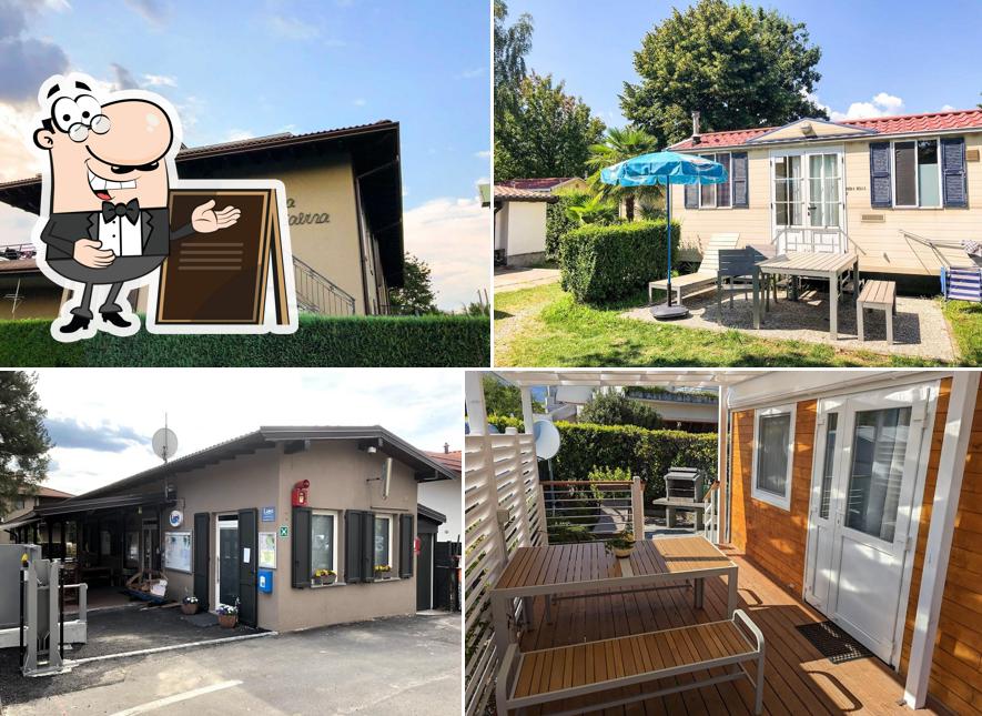 Puoi goderti l'aria fresca da seduto all'esterno di LAGOCAMP