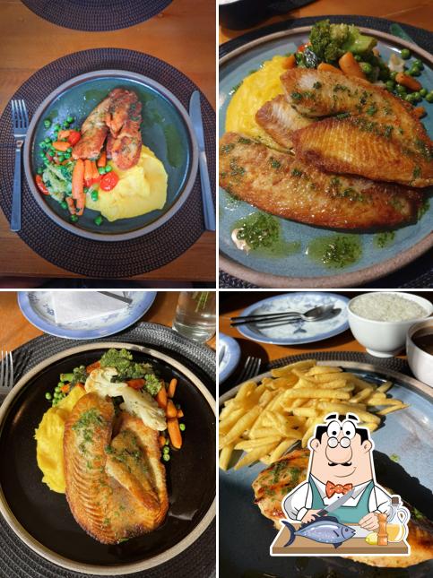 Salmão grelhado em Chefs Experience Restaurante