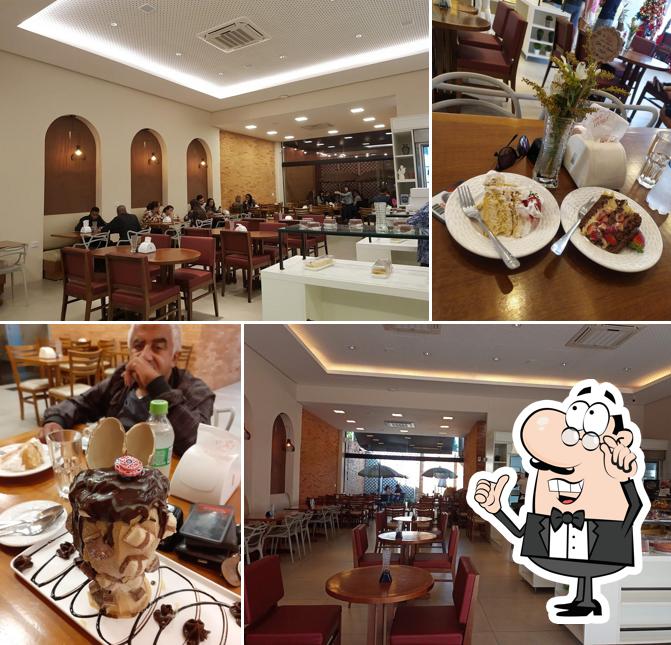 Sente em uma das mesas no Doce Magia - Mogi das Cruzes