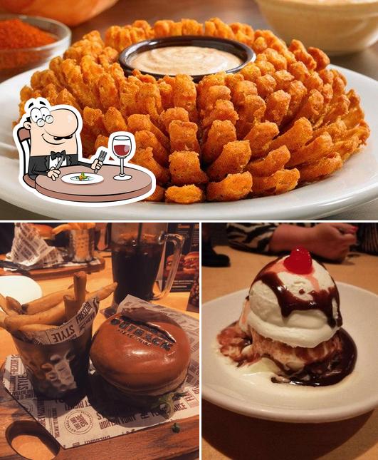 Comida em Restaurante Outback Steakhouse