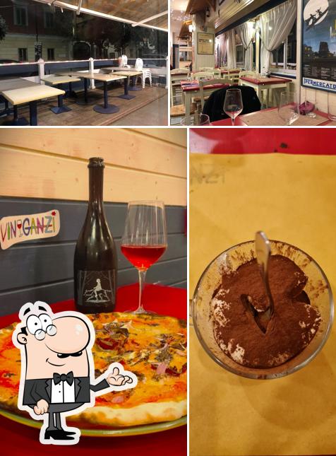 La interni e cibo del ristorante