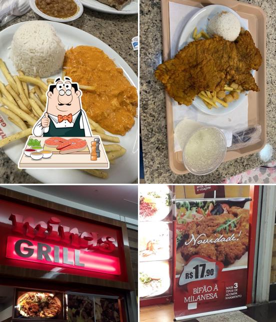 Peixe e fritas em Minas Grill