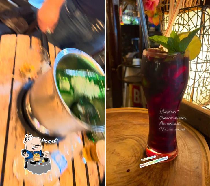 Comida em Rancho Jhops Bar Copo Cheio