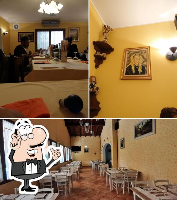 Gli interni di Trattoria San Basilio