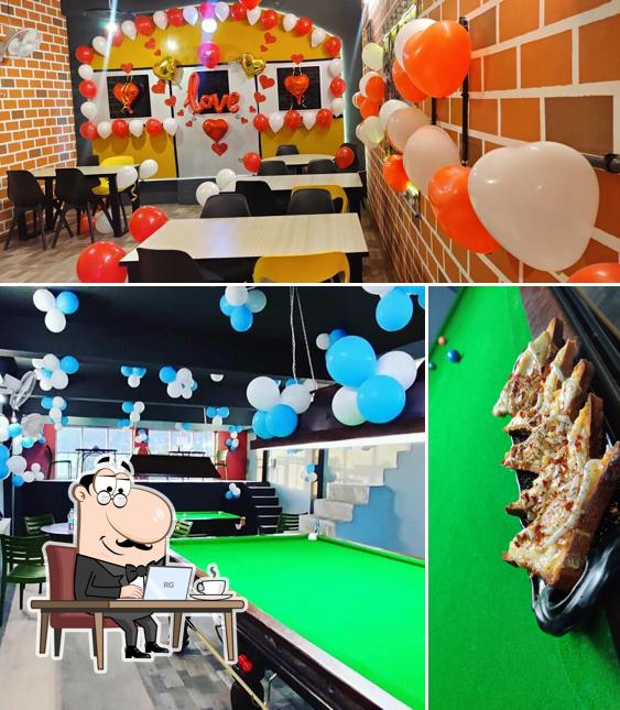 The interior of Stuff Factory Cafe & Restro