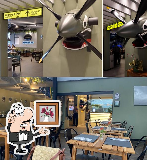 O interior do Hangar 13 Gastronomia - São José dos Campos