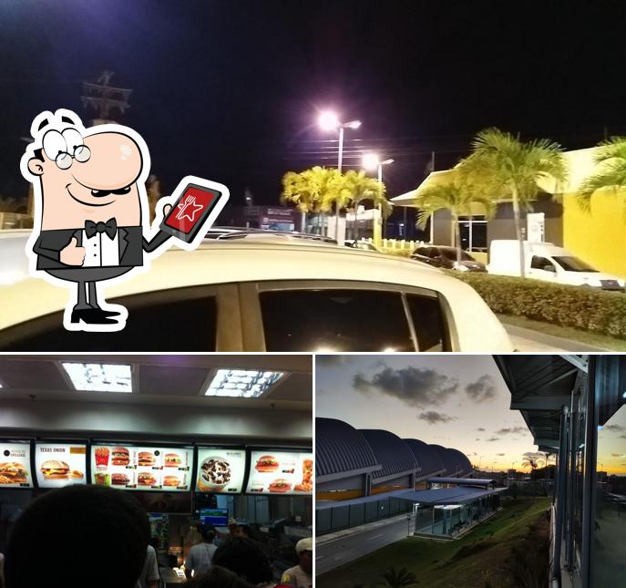 Desfrute da vista da área externa do McDonald's
