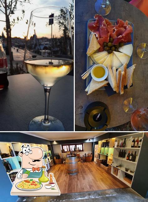 Questa è la foto che presenta la cibo e interni di Wine bar & shop Mandrač by Pervino