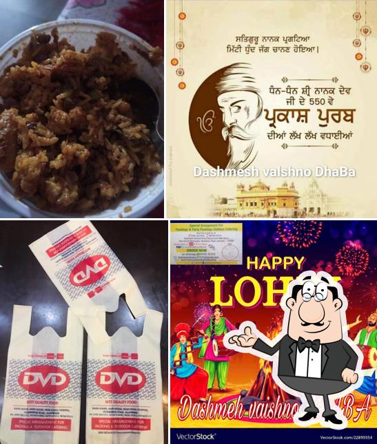 The interior of Dashmesh Vaishno Dhaba