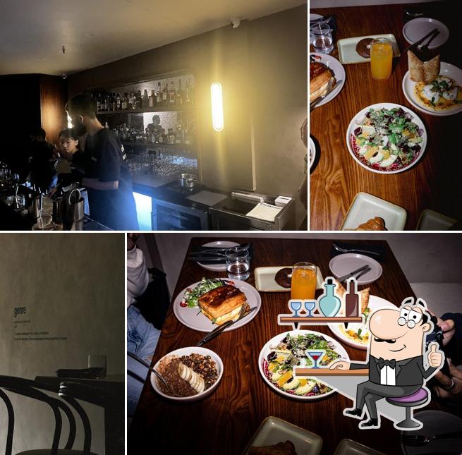 Take a seat at one of the tables at Genre