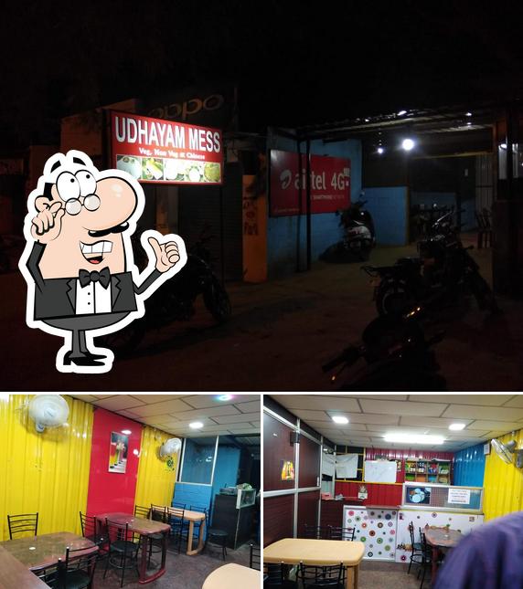 The interior of Udhayam Mess