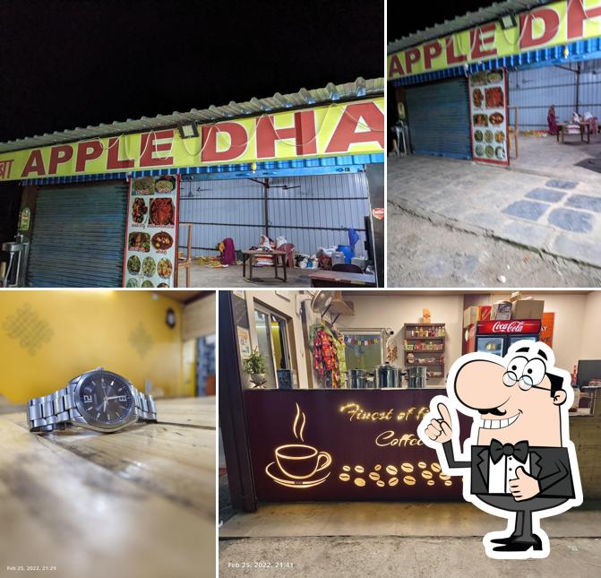 See this picture of APPLE DHABA
