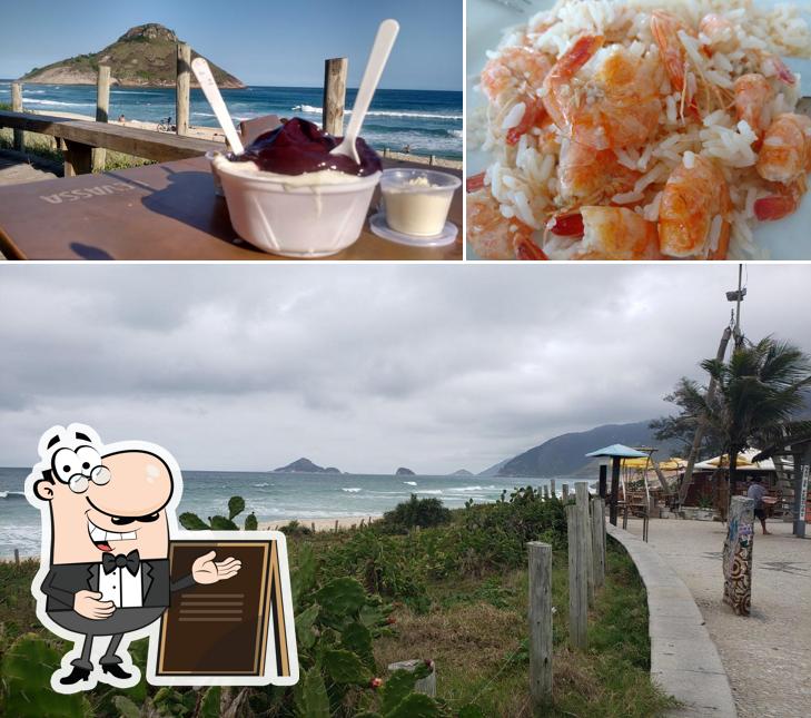 A foto da exterior e frutos do mar a Quiosque Rico Point - Praia da Macumba