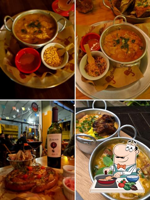 Curry de frango em Pé Vermeio Bar