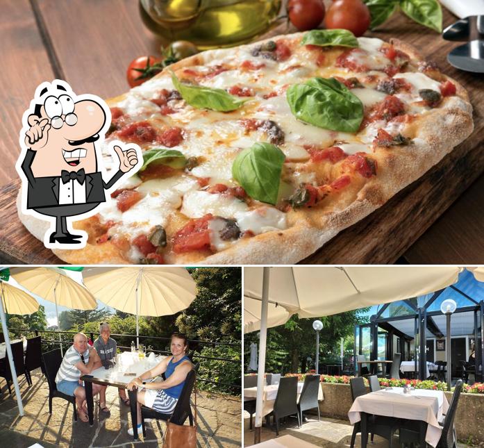 La interni e pizza del ristorante