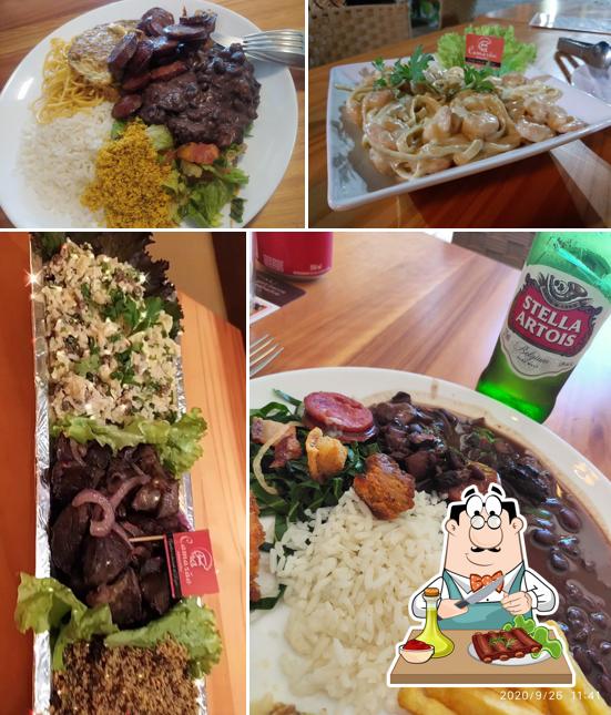 Peça pratos de carne no Camarão Conceito