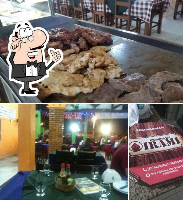 Sente em uma das mesas no Picanha do Irami