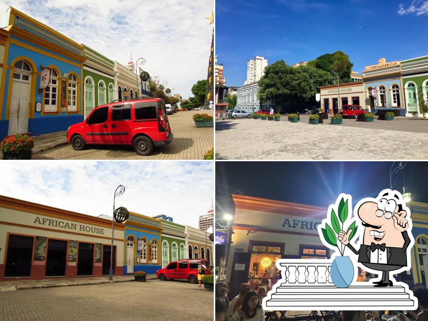 o exterior é uma característica importante do African House - Centro