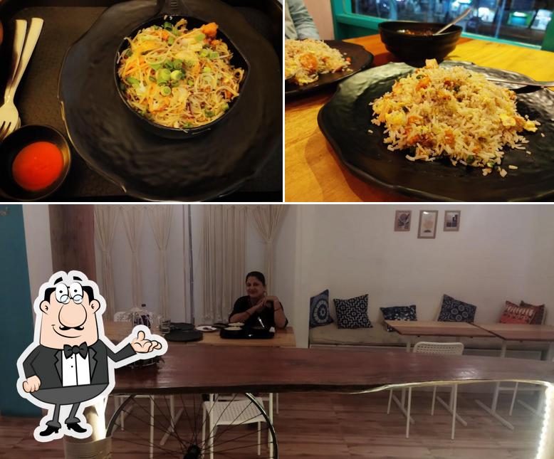 Take a seat at one of the tables at Munchie Point