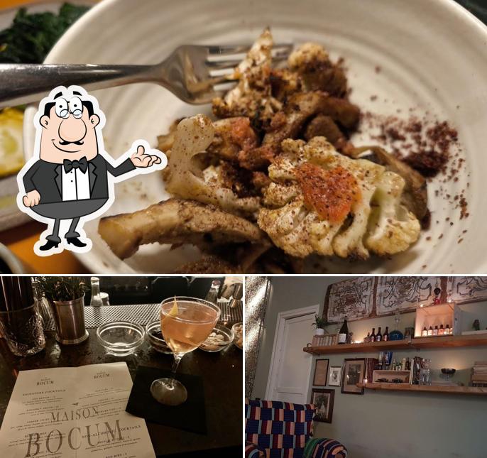 La interni e cibo del ristorante