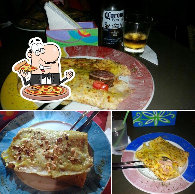 Peça pizza no La Crêperie