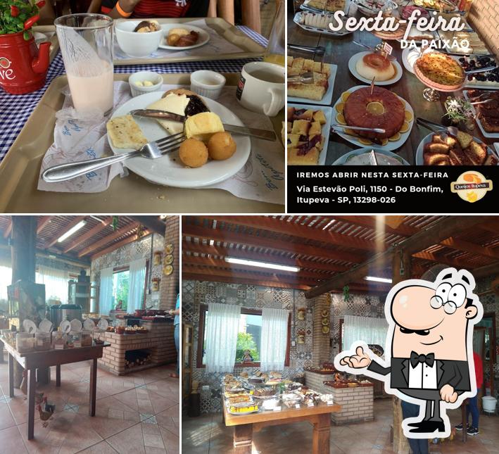 O interior do Café Colonial Queijos Itupeva