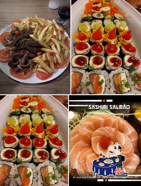Sashimi em Ragun Sushi Bar