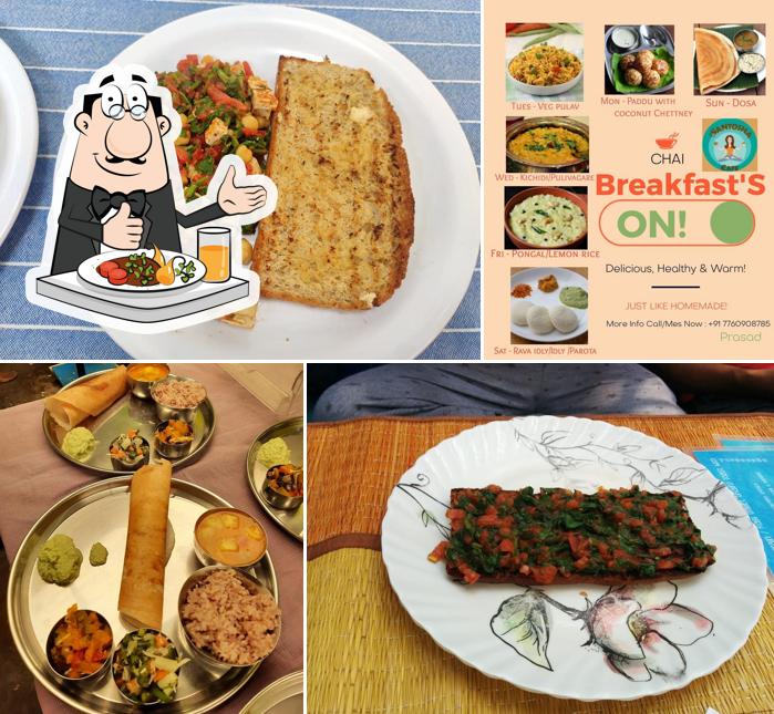 Food at Santosha Cafe`