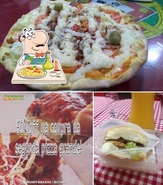 Comida em Pizzaria A Portuguesa