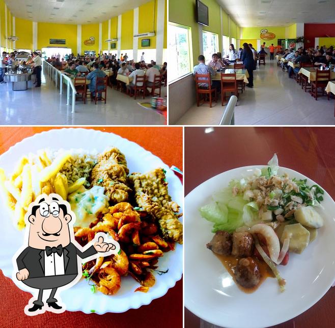 A ilustração do Restaurante do Dudu - Self Service’s interior e comida