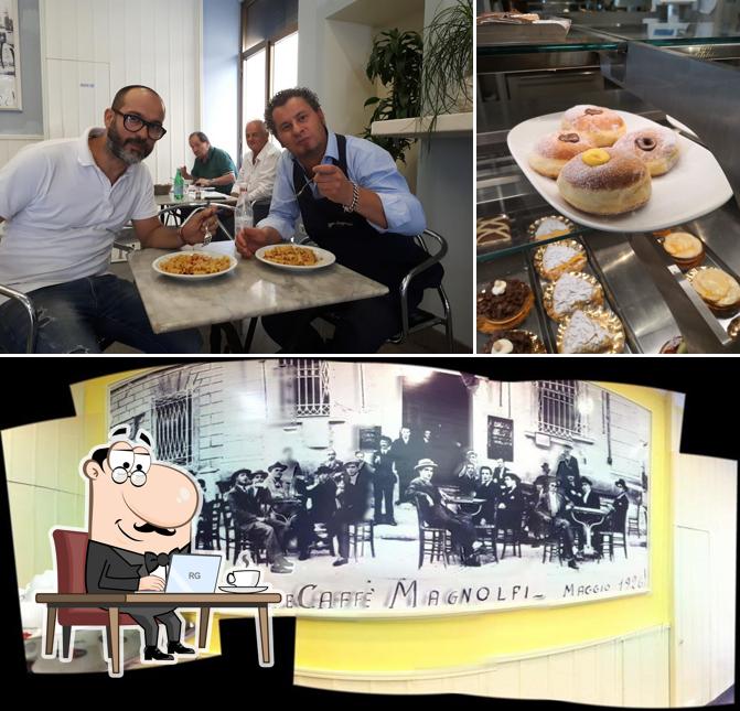 Tra le diverse cose da Bar Magnolfi si possono trovare la interni e dolce