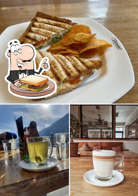 Grilled cheese sandwich at Valentino cafe