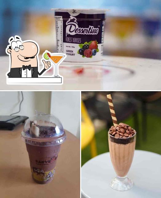 The restaurant's drink and dessert